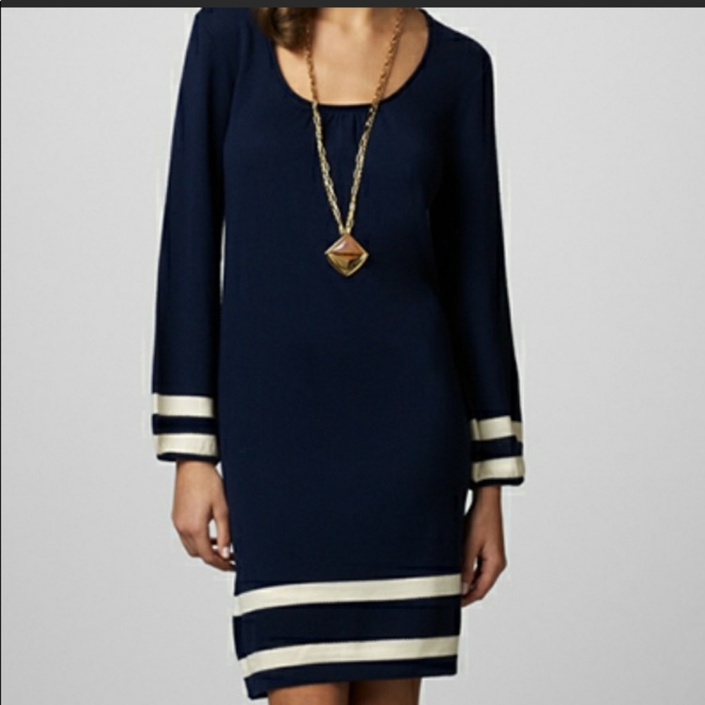 Lilly Pulitzer Navy and Cream Stripe Connie Sweater Dress